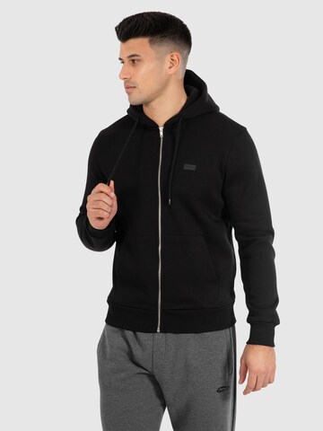 Smilodox Sweat jacket 'Nico' in Black: front