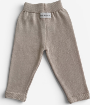 KURTI & FRIEDA Regular Leggings 'Knit' in Beige: front