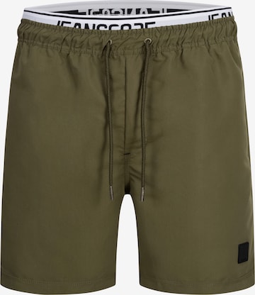 INDICODE JEANS Board Shorts 'Solomon' in Green: front