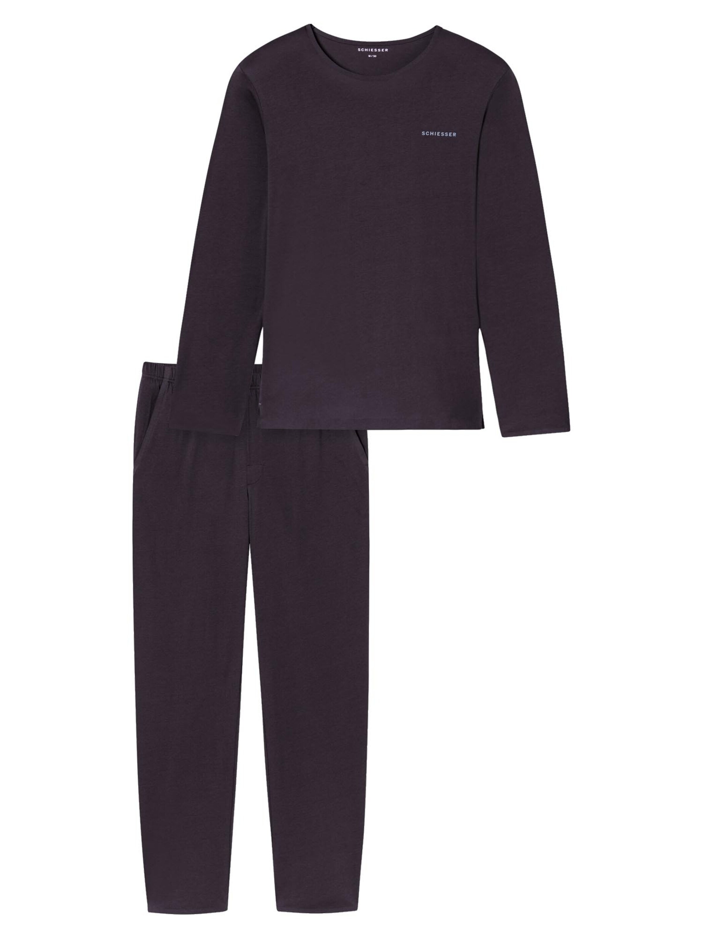 SCHIESSER Pyjama lang 'Modern Bonded'‌‌‌‌‌‌‌‌ in M/Regular in dunkelgrau, Produktansicht