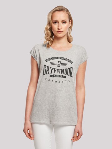F4NT4STIC T-Shirt 'Harry Potter Gryffindor Keeper' in Grau: predná strana