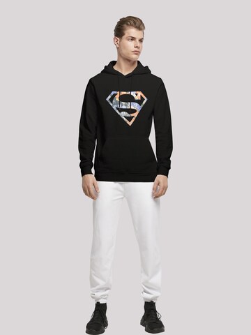 Sweat-shirt 'DC Comics Superman Superheld Floral' F4NT4STIC en noir