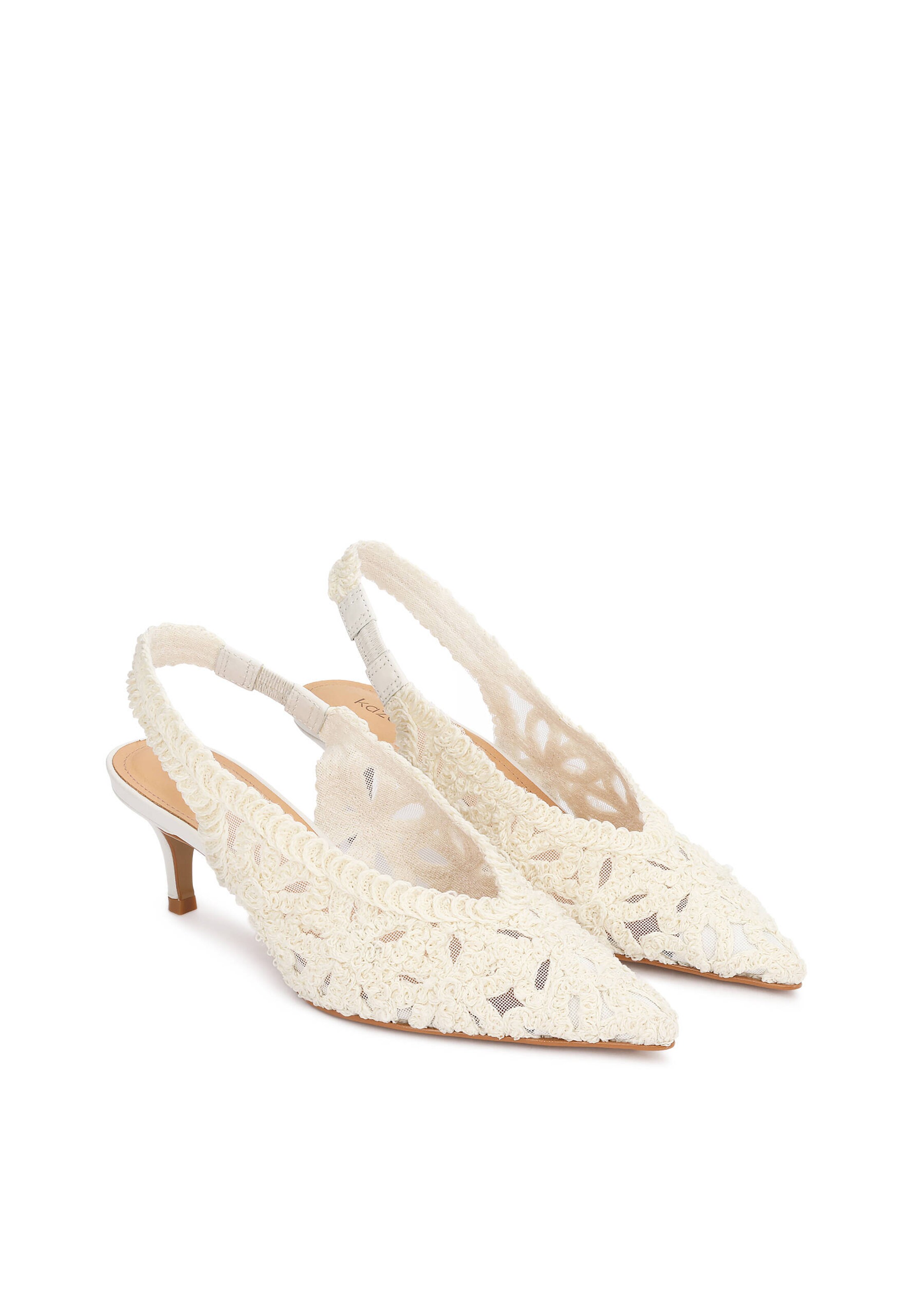 Kazar Slingpumps in Wit