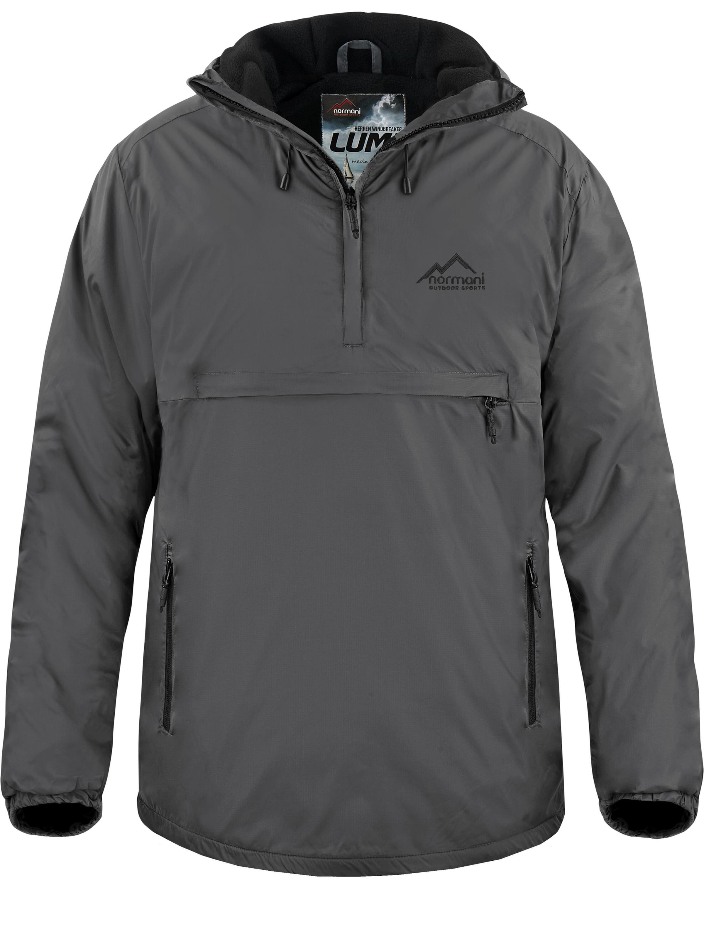 normani Jacke  ' Lumi ' in Grau: Vorderseite