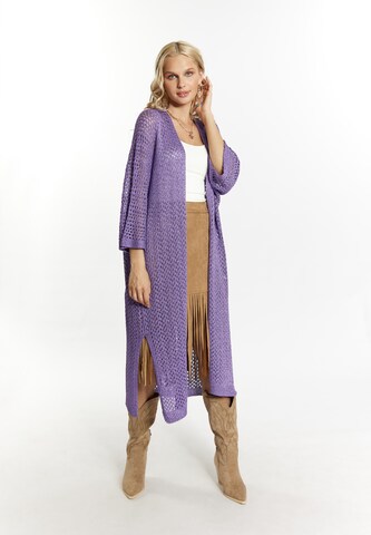 IZIA Knit Cardigan in Purple