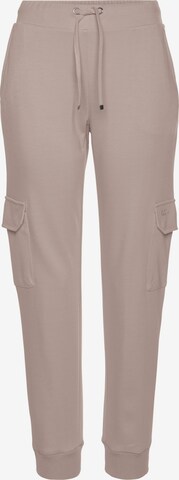 LASCANA Regular Cargobroek in Beige: voorkant