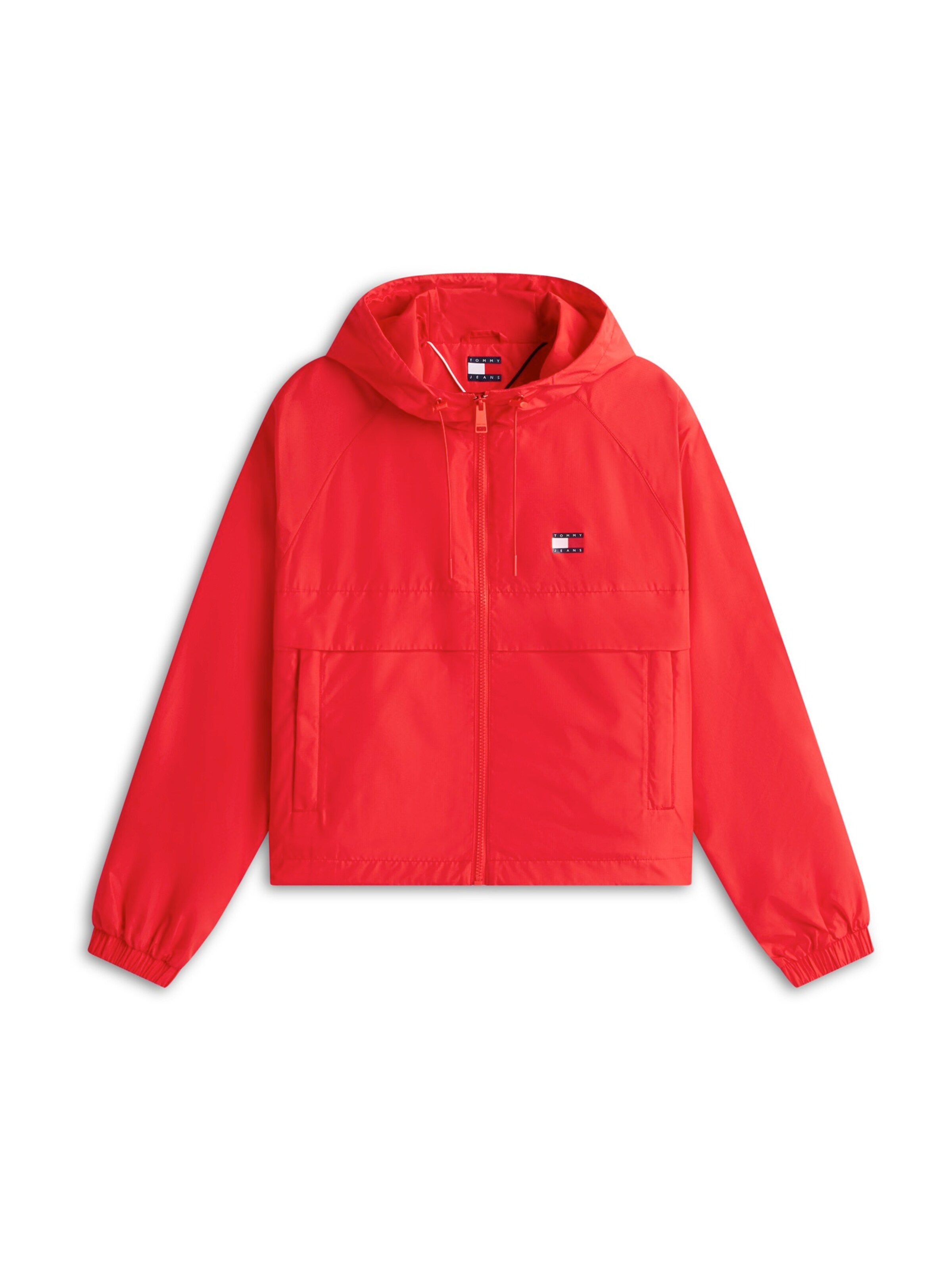 Tommy Jeans Φθινοπωρινό και ανοιξιάτικο μπουφάν 'ESSENTIAL' σε κόκκινο: μπροστά