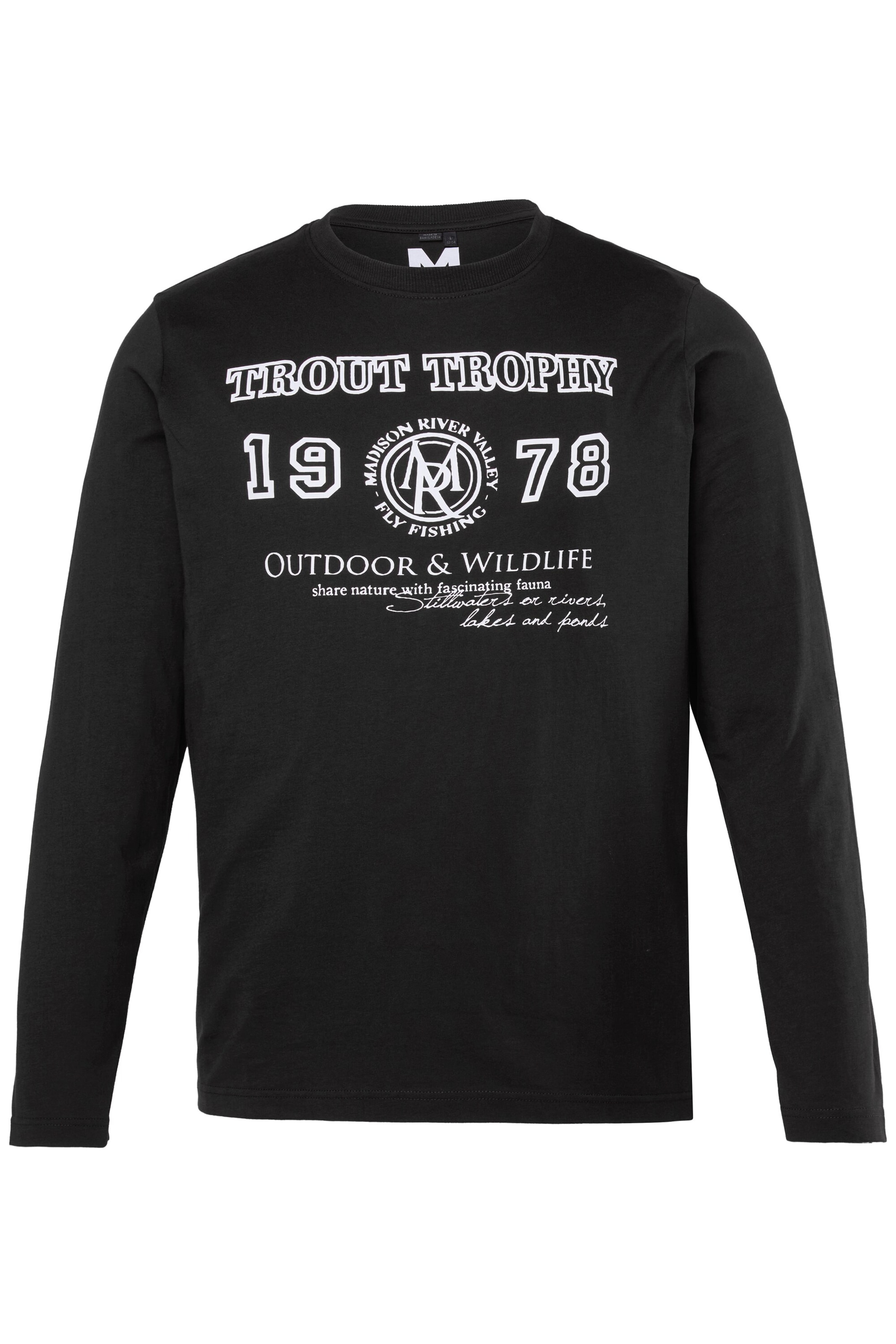 Men Plus Shirt in Schwarz: Vorderseite