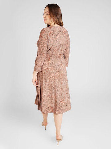 Lauren Ralph Lauren Plus Dress 'LYNA' in Brown