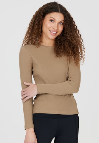 Athlecia Performance shirt 'Lankae' in Brown: front