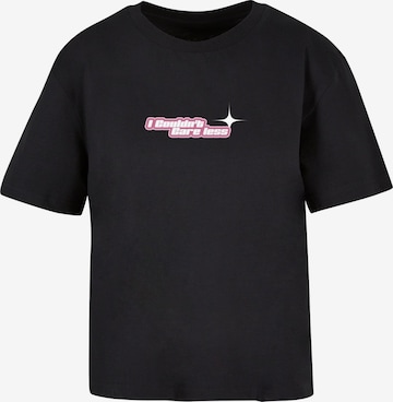 Miss Tee T-Shirt 'Couldn't Care Less' in Schwarz: Vorderseite