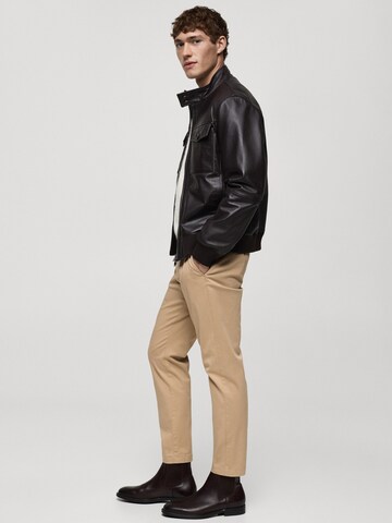 MANGO MAN Tapered Hose 'Prato' in Beige
