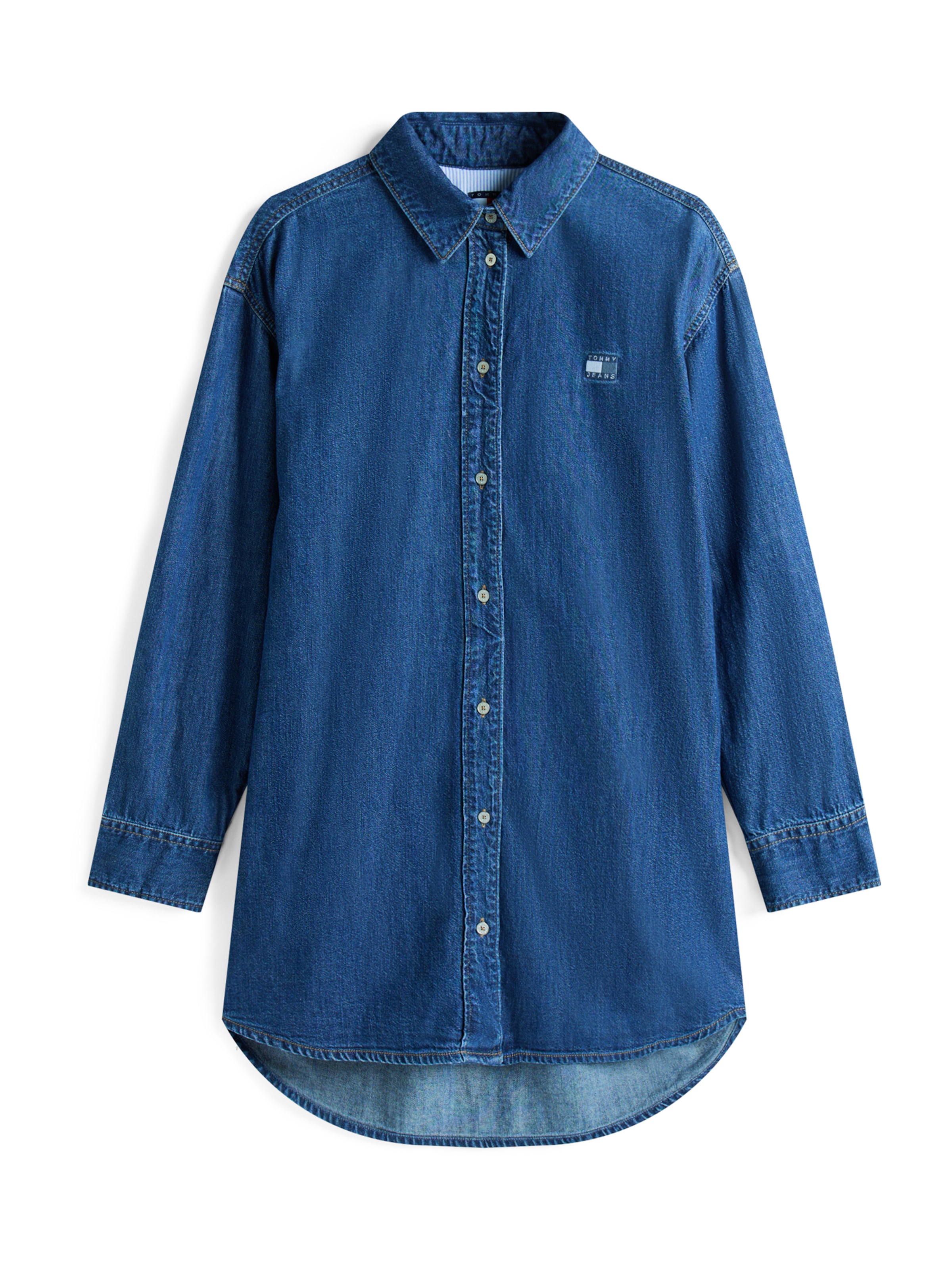 Tommy Jeans Shirt dress in Blue: front
