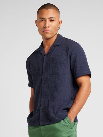 QS Regular Fit Hemd in Blau: Vorderseite