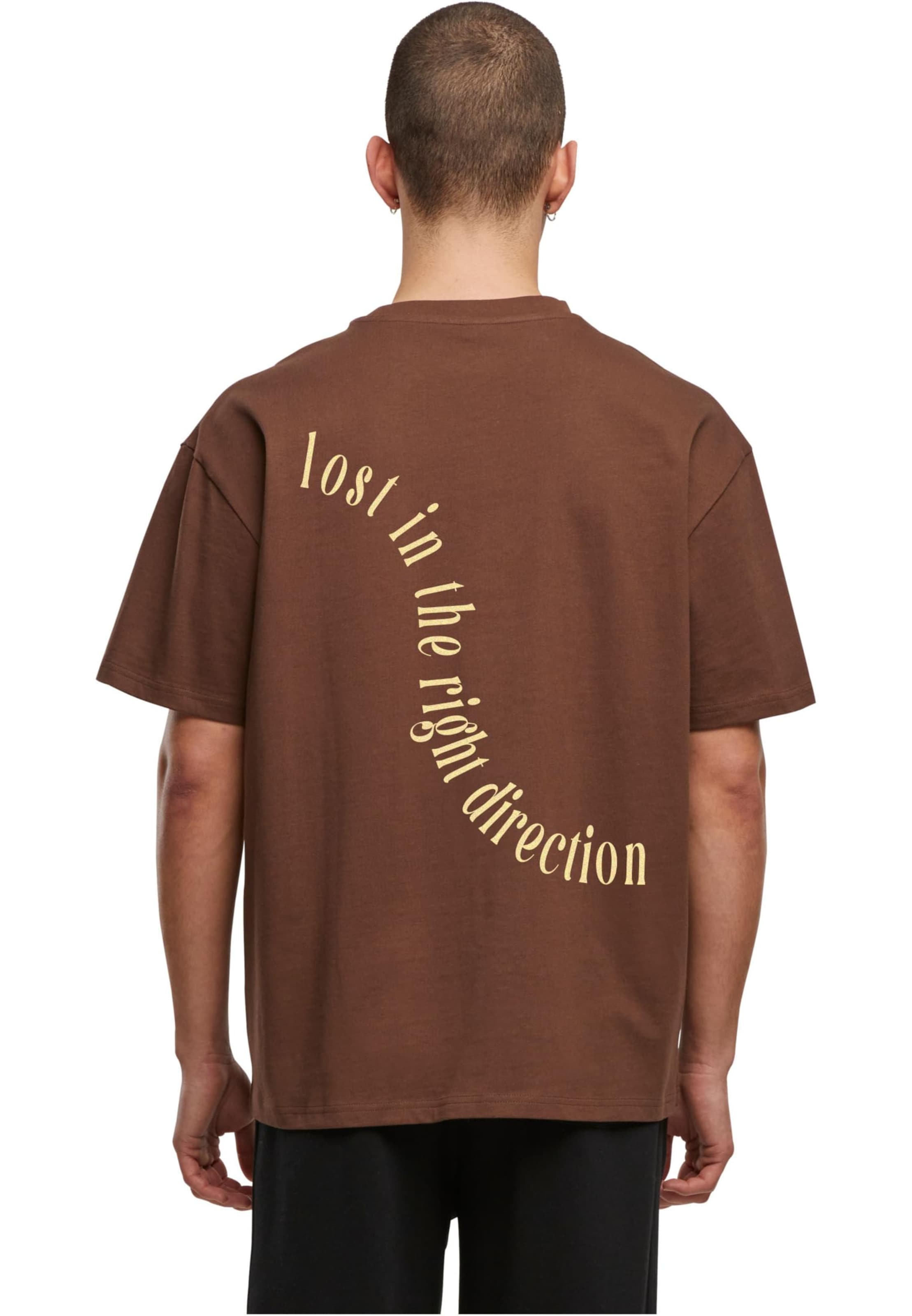 T-Shirt 'Right Direction' Lost Youth en marron