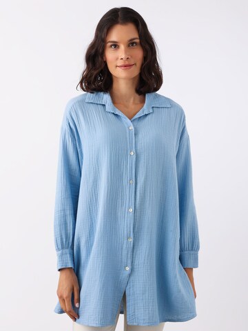 Chemisier 'Rebecca' Zwillingsherz en bleu : devant