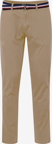 FQ1924 - Calças chino 'Ryan' em bege: frente