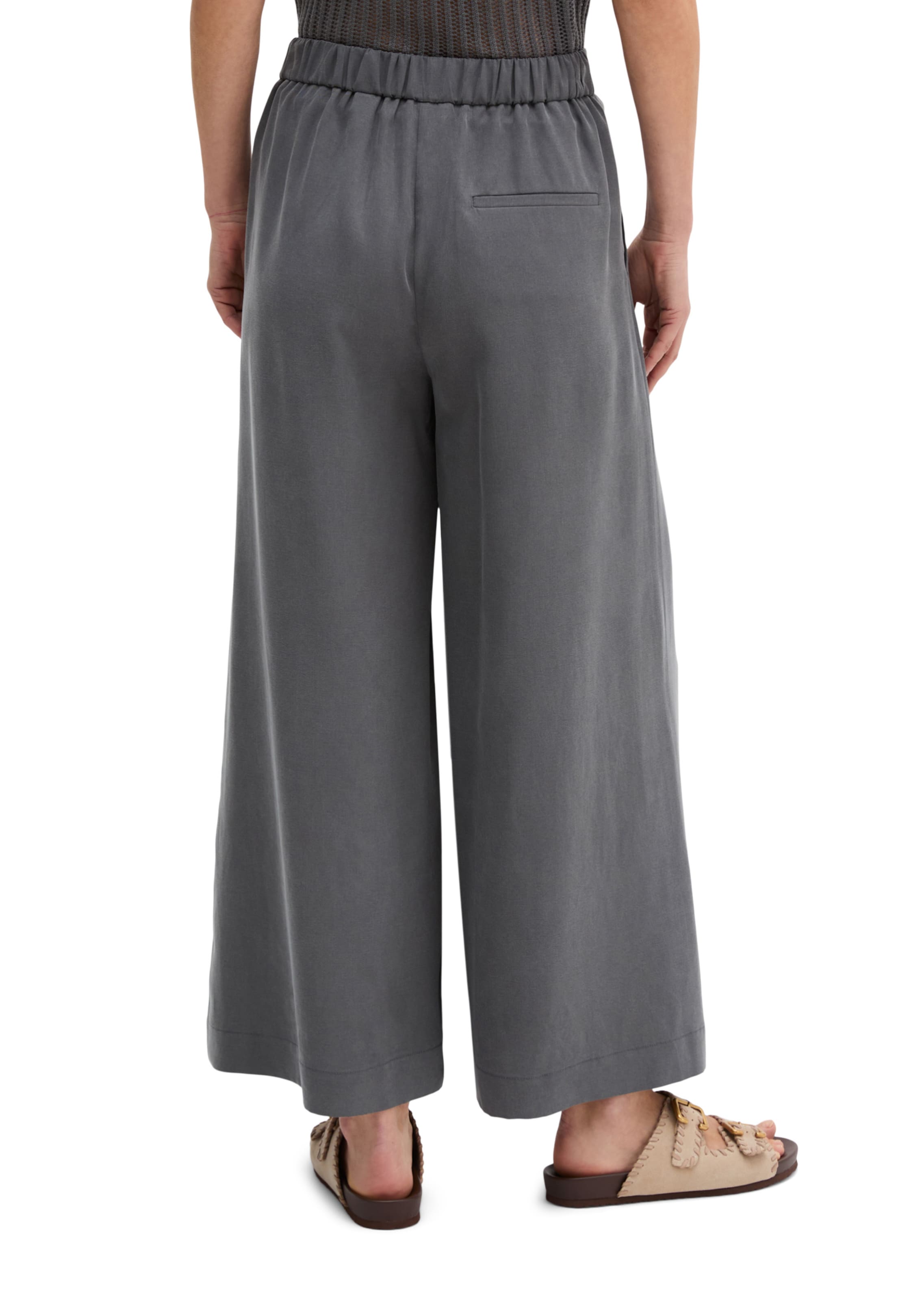 Marc O'Polo Wide Leg Hose in Grau