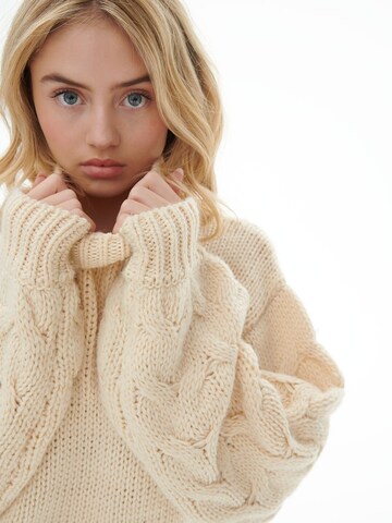 LENI KLUM x ABOUT YOU Sweater 'Naomi' in Beige: front