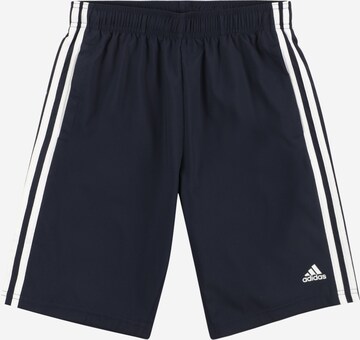 ADIDAS SPORTSWEAR Regular Workout Pants 'Essentials 3-Stripes ' in Blue: front