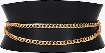 Haute Cuir Gürtel 'Chained Corset Belt' in Schwarz: Vorderseite