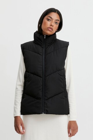 ICHI Bodywarmer 'FRIZTA' in Zwart: voorkant