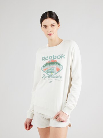 Reebok Sportsweatshirt in Wit: voorkant