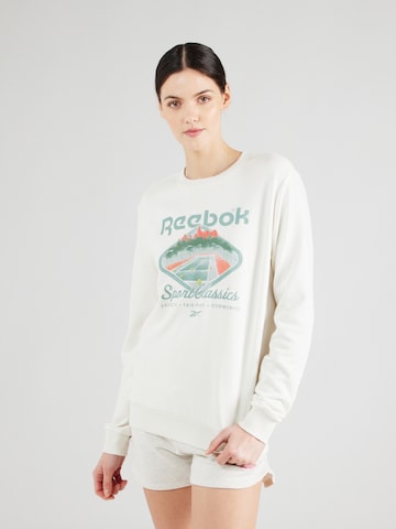 Sweat de sport Reebok en blanc : devant