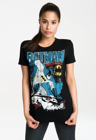 LOGOSHIRT T-Shirt 'Batman Hunter' in Schwarz: predná strana