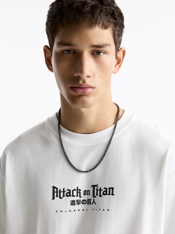 T-Shirt Pull&Bear en blanc