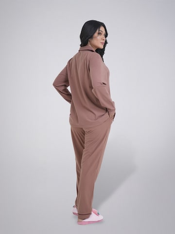 LEAFLETIC Pyjama 'Leafletic Women’s Nightwear Long set' in Bruin