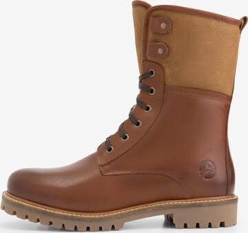 Travelin Lace-Up Boots 'Holm' in Brown