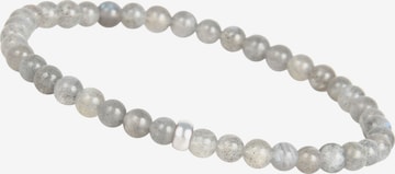 Massi Morino Perlenarmband, aus Natursteine Mondstein, 15 cm in Grau: Vorderseite