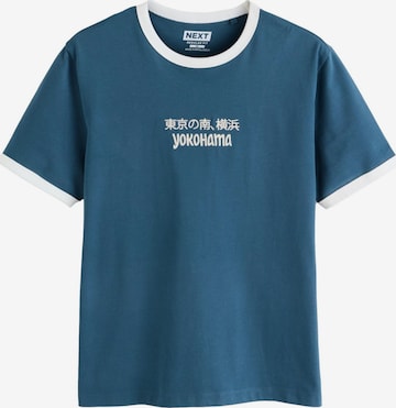 T-Shirt Next en bleu : devant