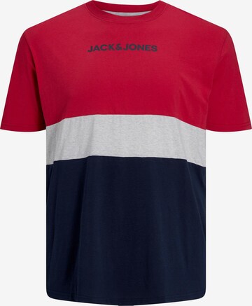 T-Shirt 'Reid' Jack & Jones Plus en rouge : devant