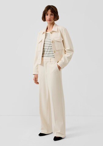 Wide Leg Pantalon à plis s.Oliver en beige