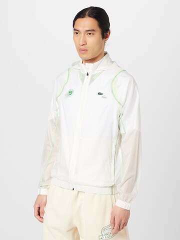 Lacoste Sport Športna jakna | bela barva: sprednja stran