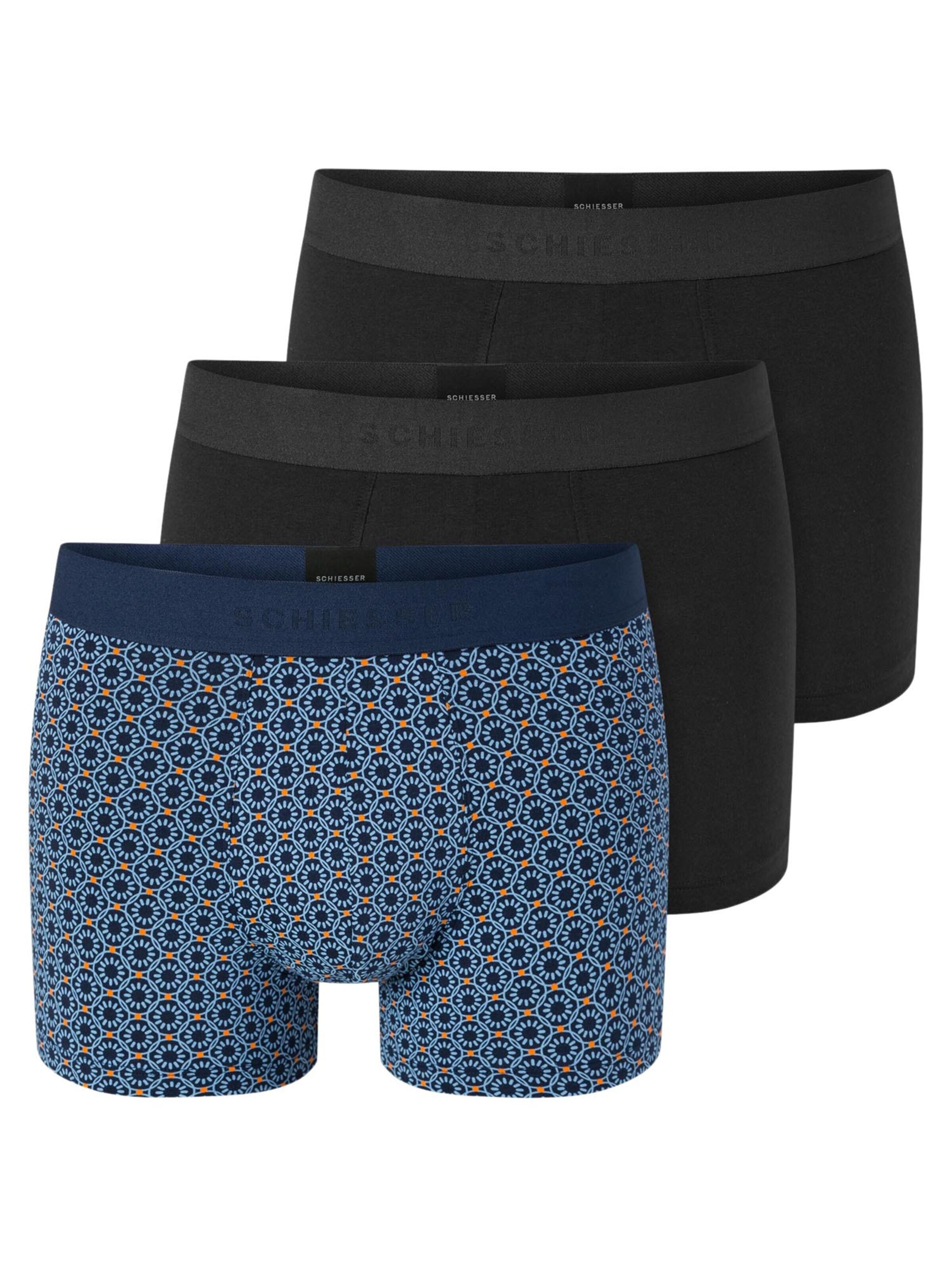 SCHIESSER Boxer shorts '95/5 Cotton' in Blue: front