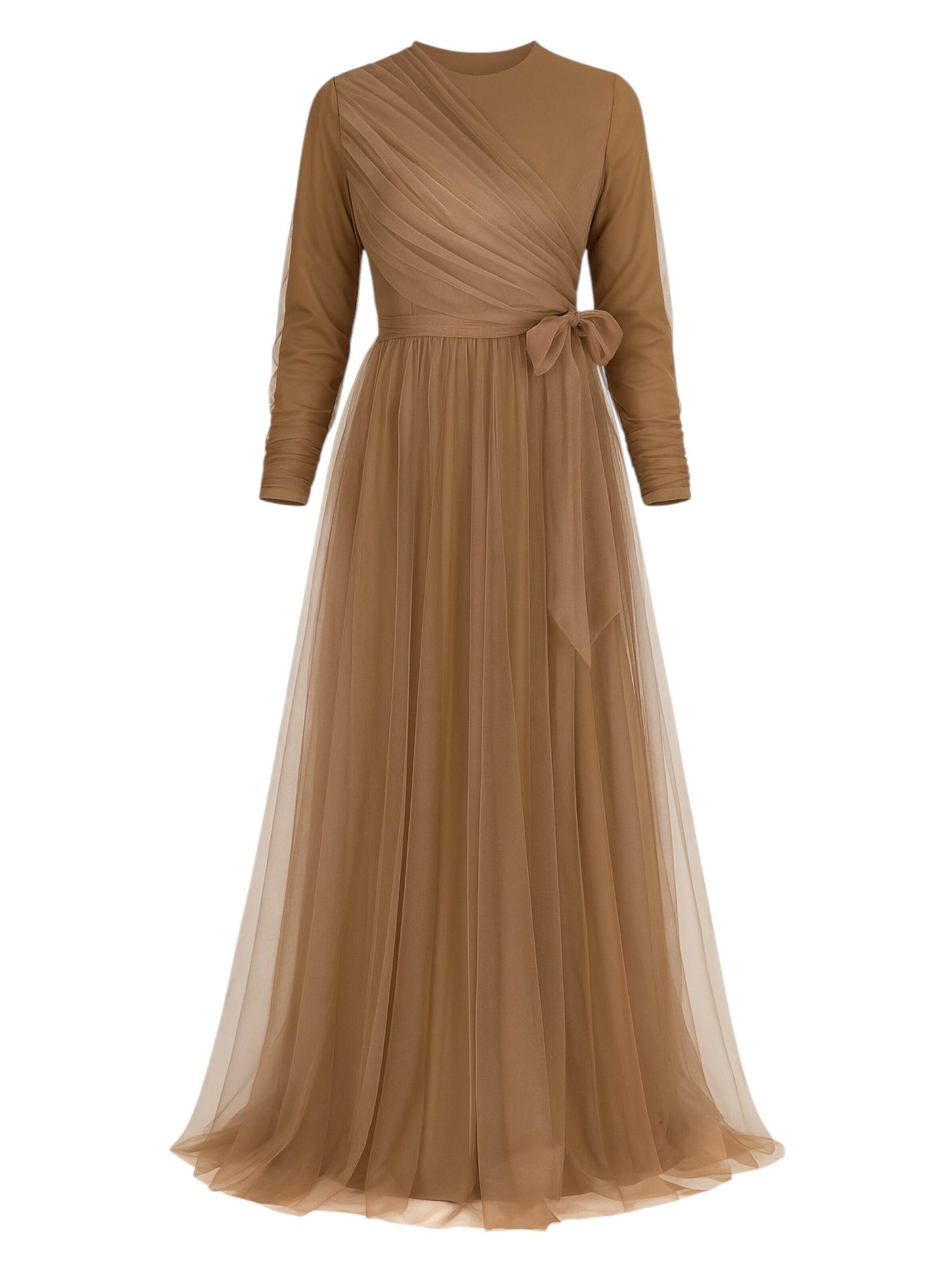 fashionshowcase Evening Dress 'INCI' in Brown: front