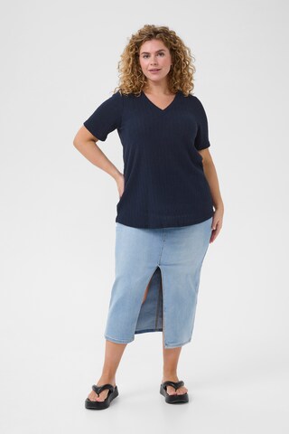 KAFFE CURVE Trui 'Edina' in Blauw