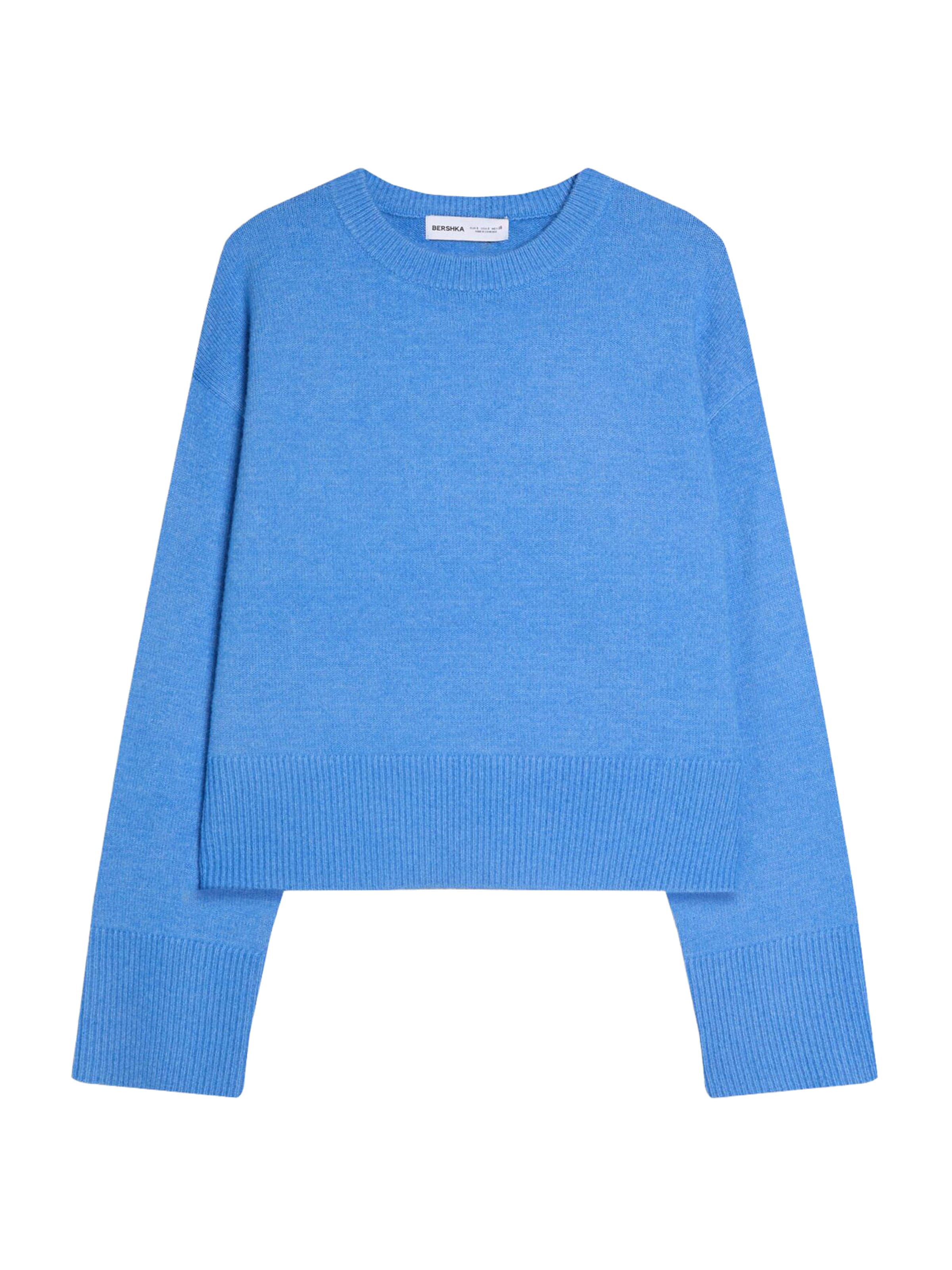 Bershka Пуловер в синьо: отпред