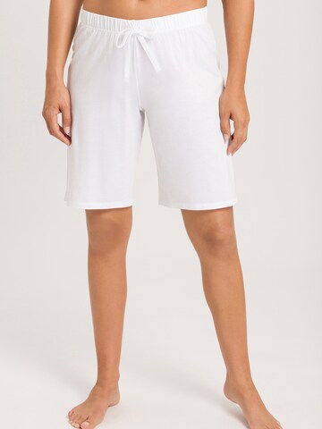 Hanro Pajama Pants ' Natural Wear ' in White: front