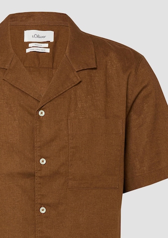 s.Oliver Pohodlné nošení Košile – hnědá