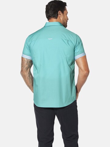 Jan Vanderstorm Comfort fit Button Up Shirt ' Fynnjard ' in Blue