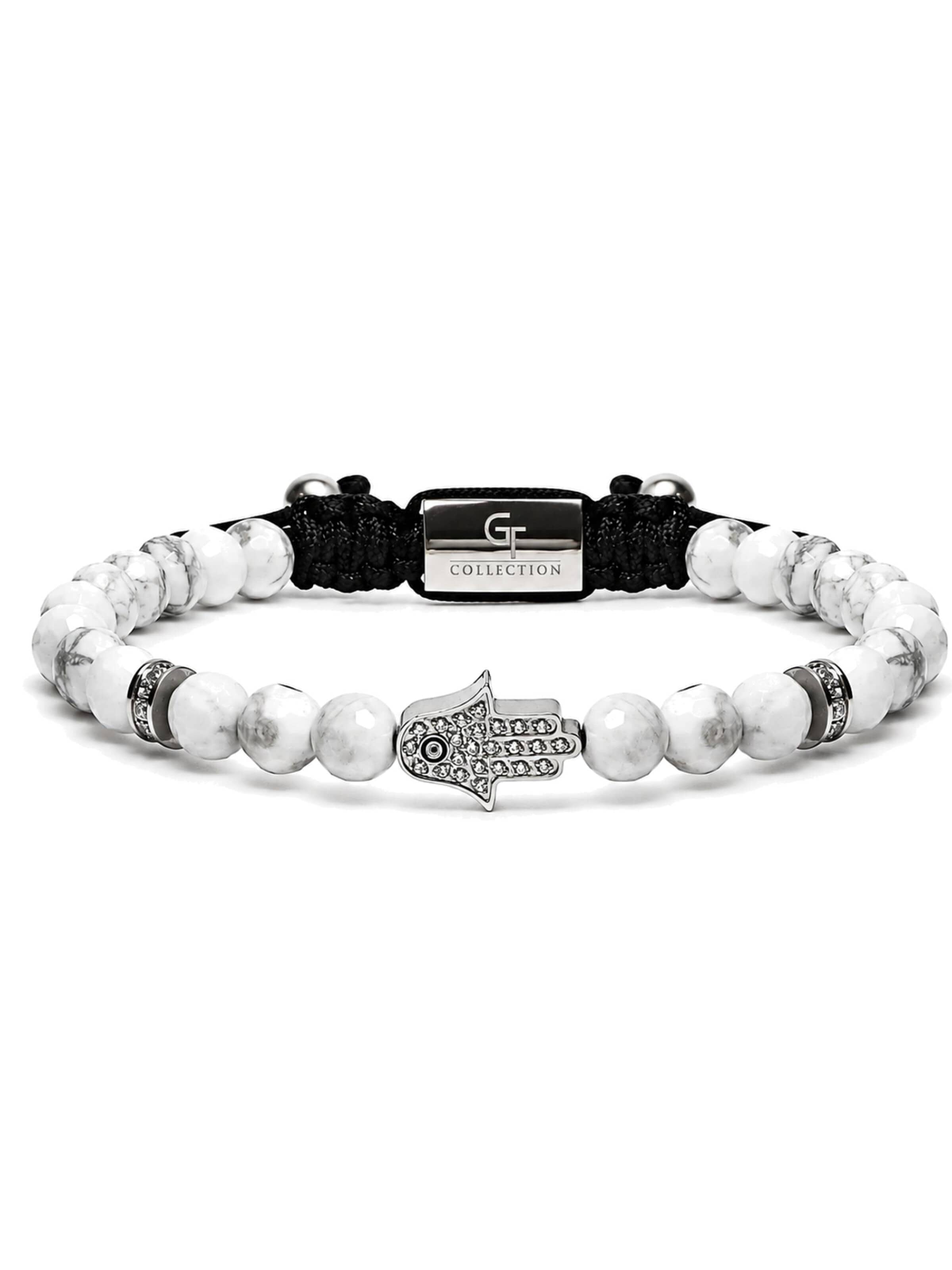 Bracelet 'Hamsa Hand' GT Collection en blanc : devant
