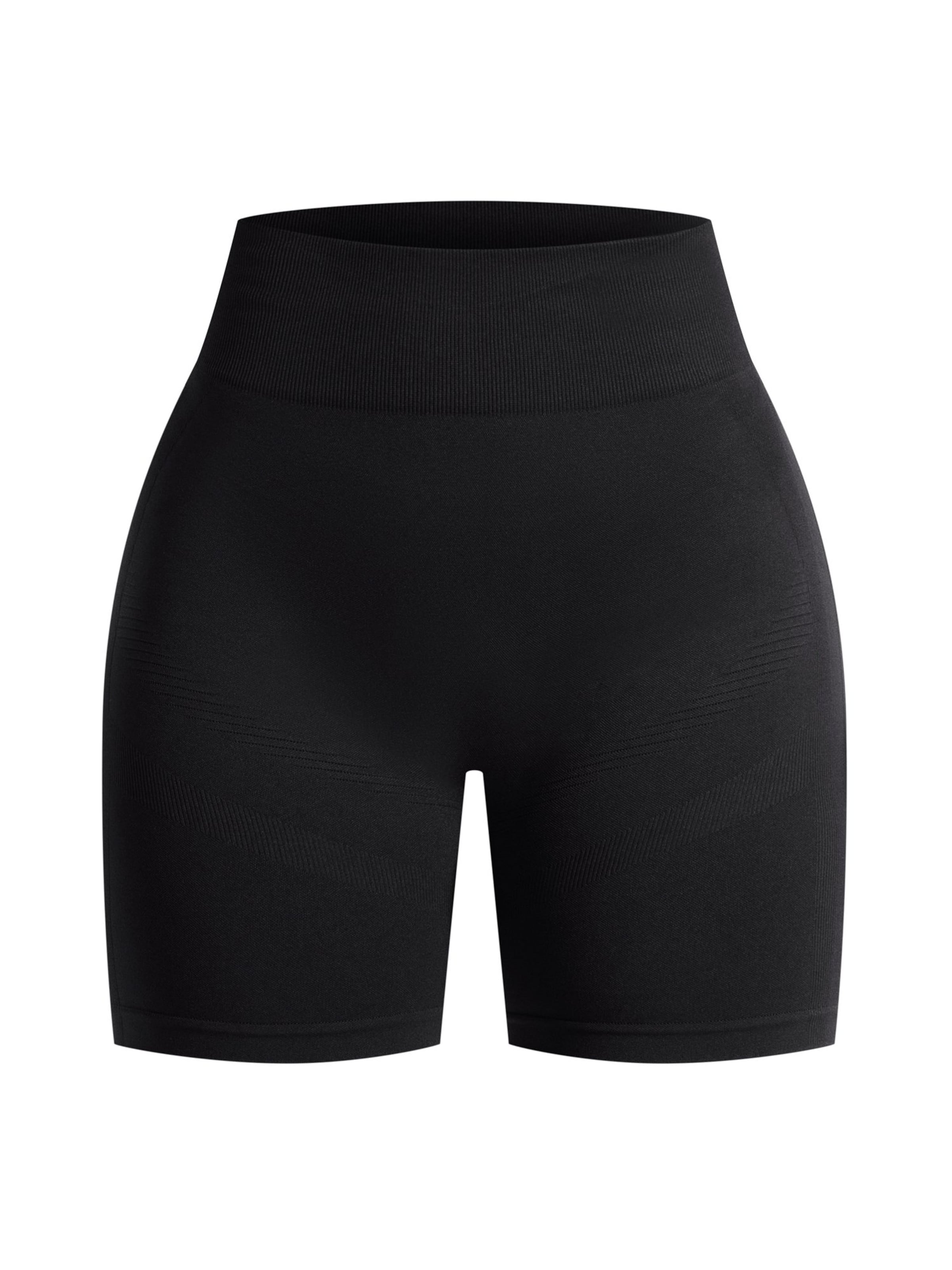 Smilodox Maria Solid Shorts Scrunch Seamless in Schwarz: Vorderseite
