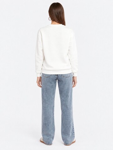 Sweat-shirt Ethiquet en blanc