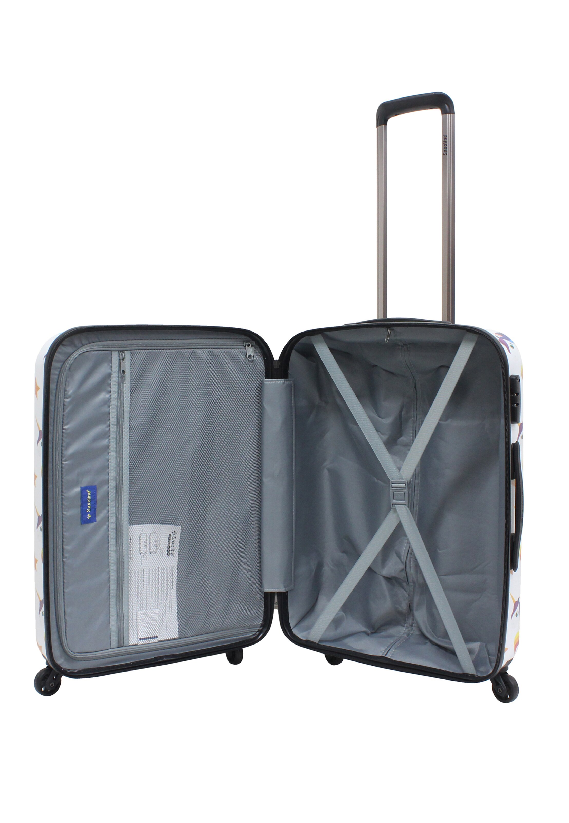 Saxoline Suitcase 'Unicorn' in White