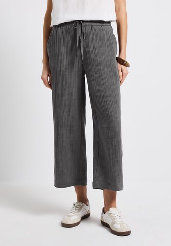 STREET ONE Wide leg Pants in Grey: front