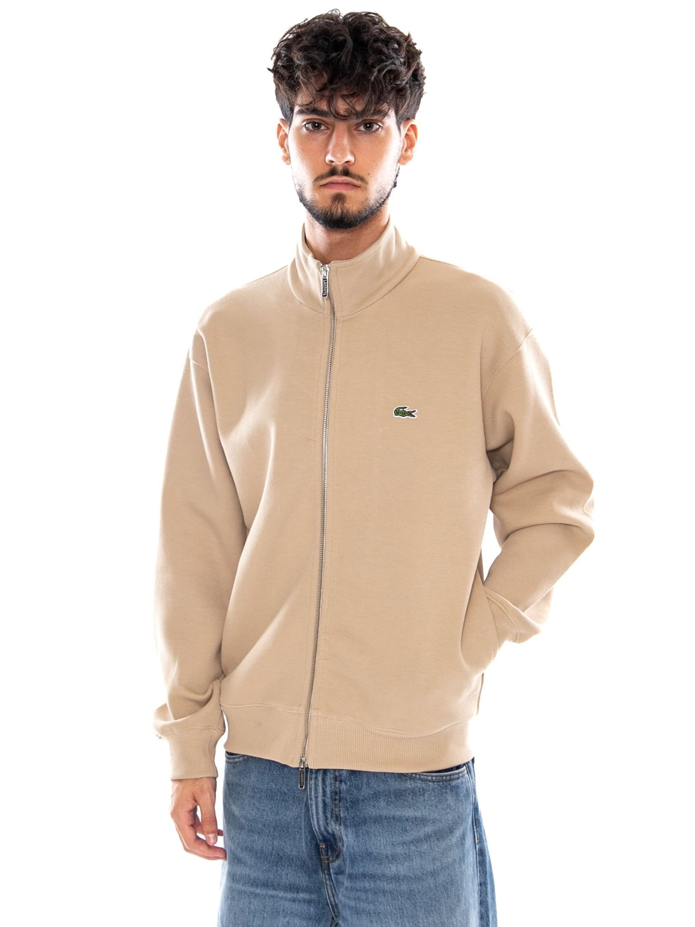 Giacca di felpa 'SWEATSHIRT BEIGE' di LACOSTE in beige: frontale